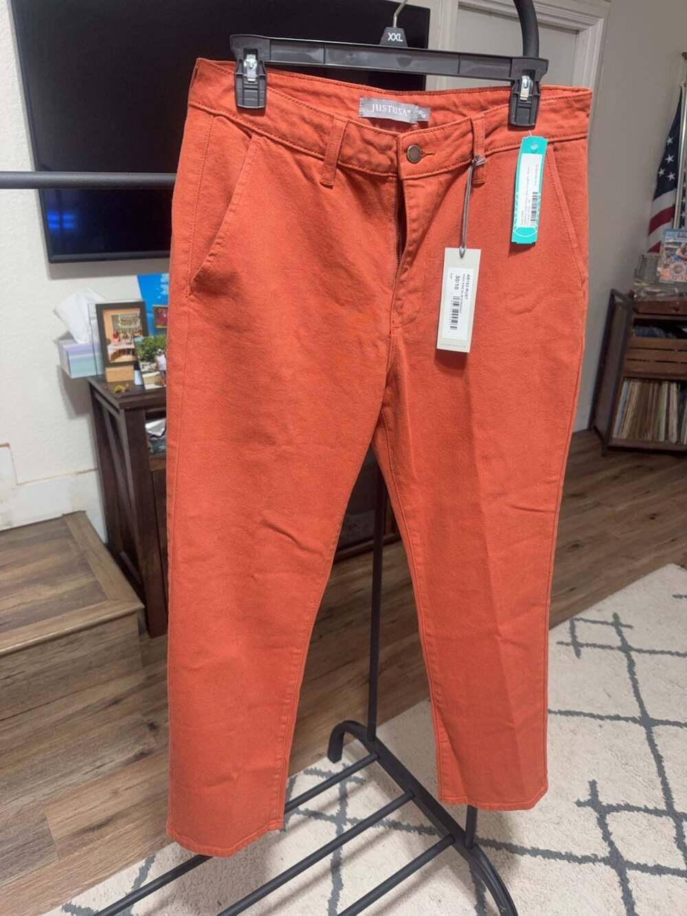 Just USA Juliette High Rise Slim Straight Jeans Rust Size 30/10